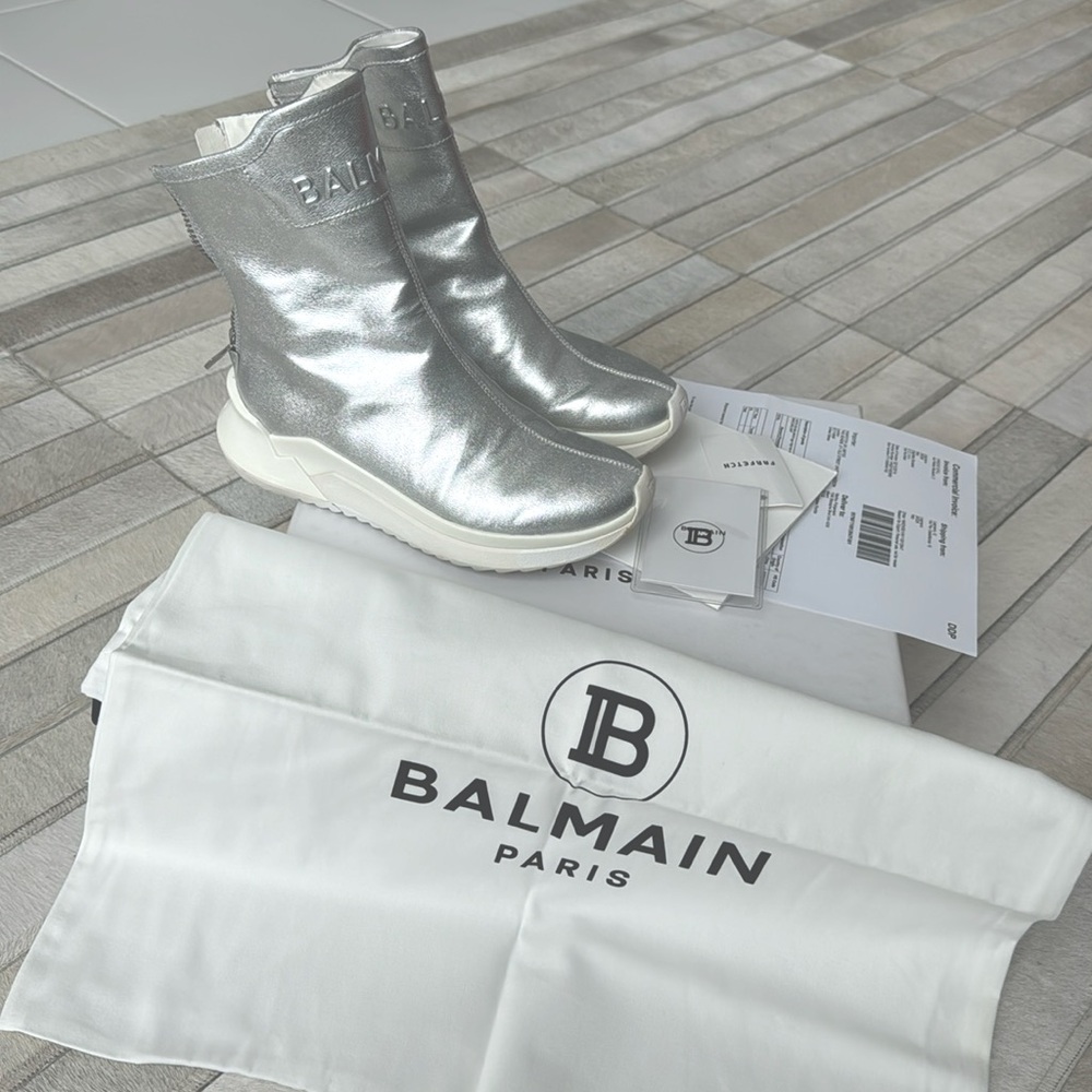 Balmain Logo high top sneaker